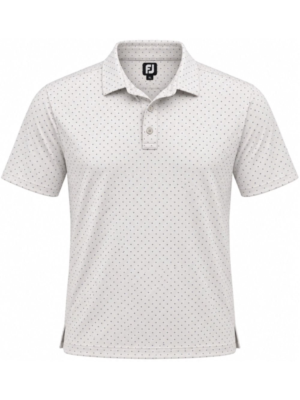 Men's FootJoy Polo Shirt XL White Blue Diamond Pattern Golf Shirt
355